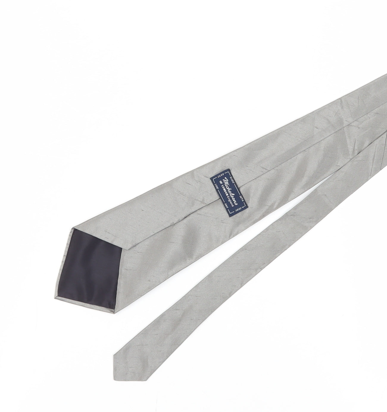 Michelsons of London Grey Silk Men's Tie
