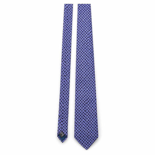 Mens NEXT Purple Geometric 100% Silk Designer Tie