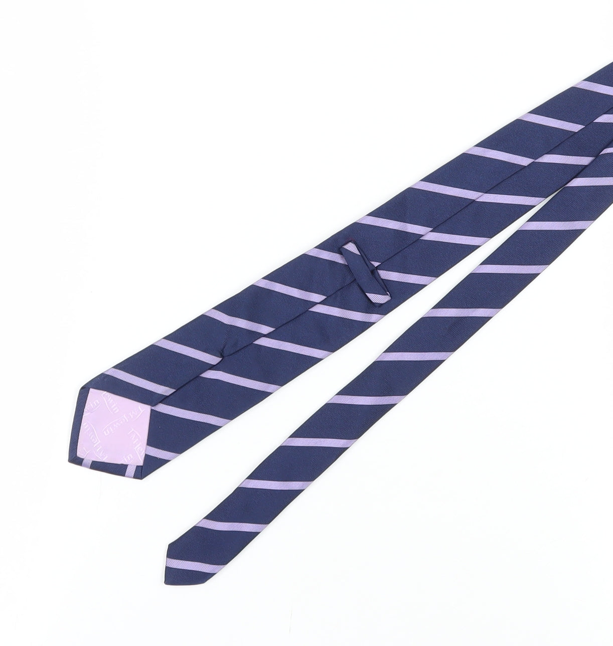 TM Lewin Men's Blue Striped Silk Tie