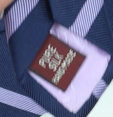 TM Lewin Men's Blue Striped Silk Tie