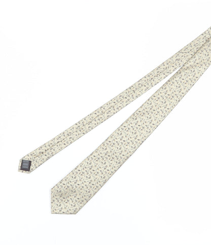 Marks and Spencer Beige Floral Silk Men's Tie