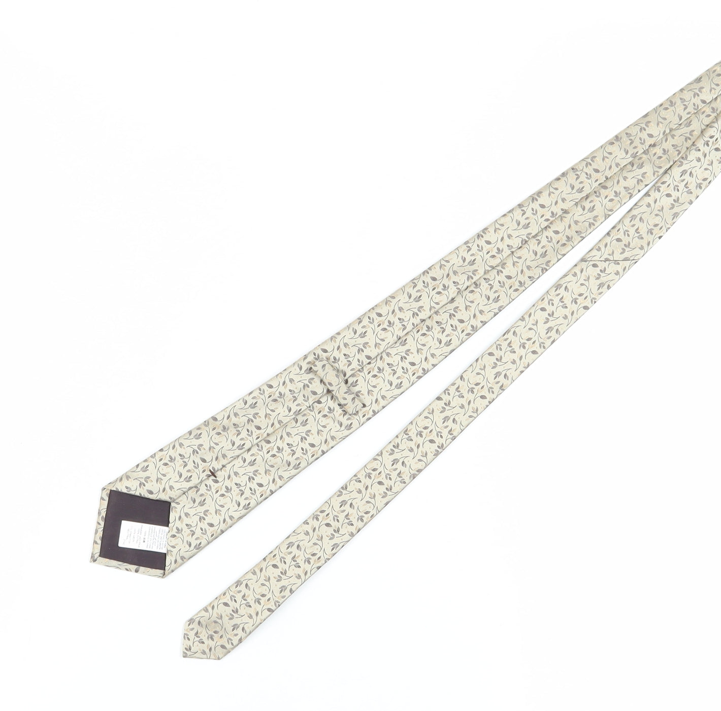 Marks and Spencer Beige Floral Silk Men's Tie