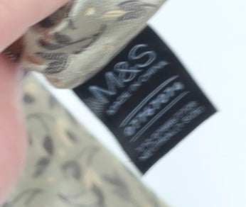 Marks and Spencer Beige Floral Silk Men's Tie