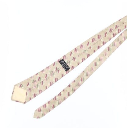Hardy Amies Men's Beige Silk Geometric Tie