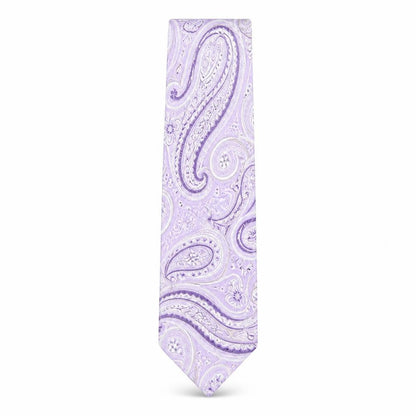 Mens Milan Purple Paisley 100% Silk  Tie