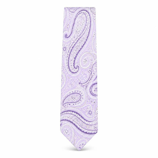 Mens Milan Purple Paisley 100% Silk  Tie