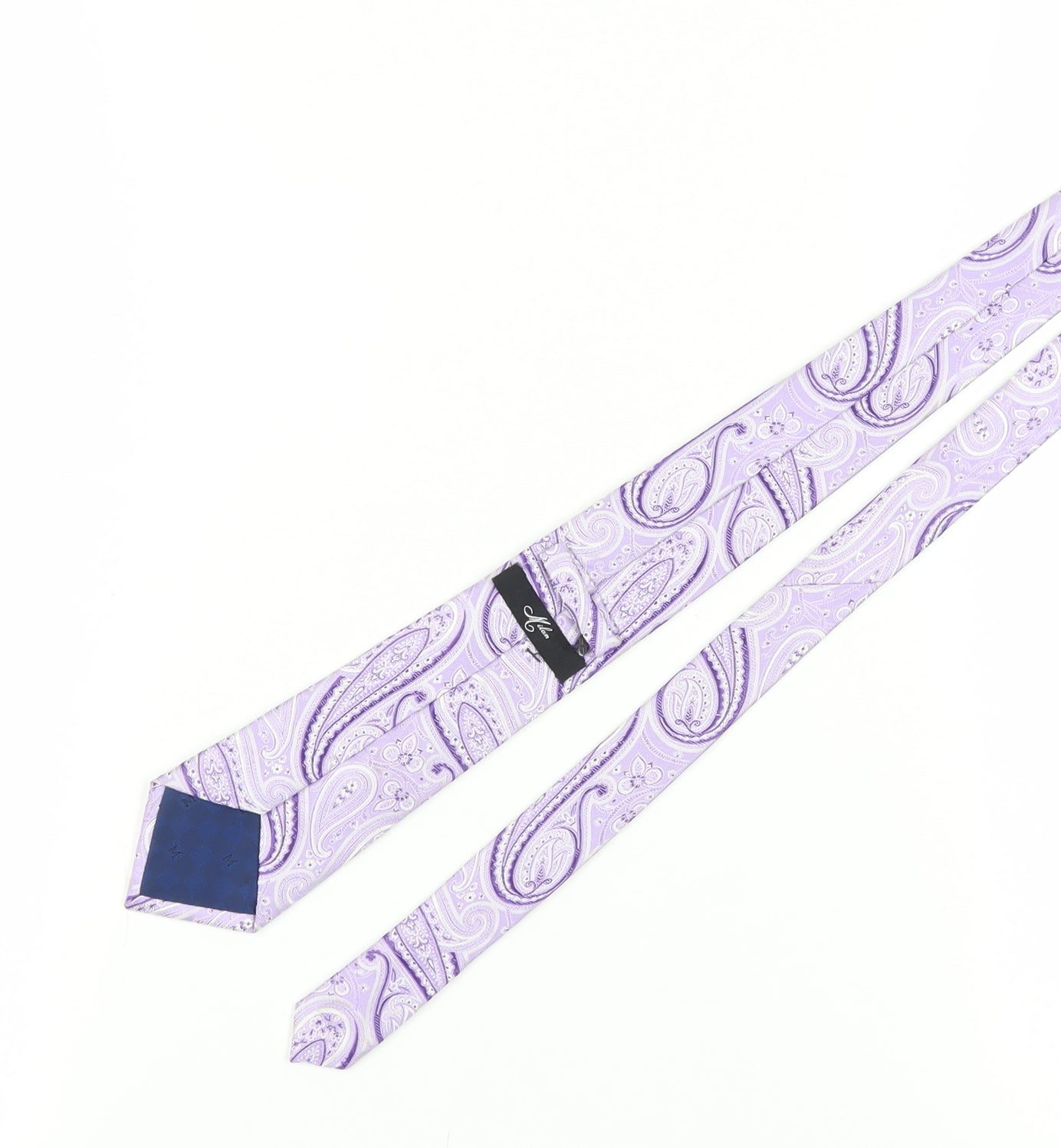 Milan Men's Purple Silk Paisley Tie