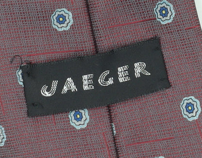 Jaeger Men's Red Geometric Silk Tie