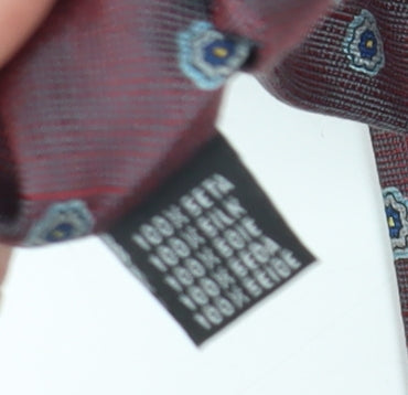 Jaeger Men's Red Geometric Silk Tie