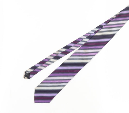 Thomas Nash Men's Purple Striped Tie