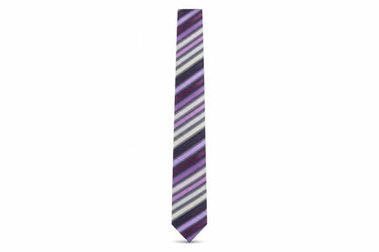 Mens Thomas Nash Purple Striped 100% Polyester  Tie