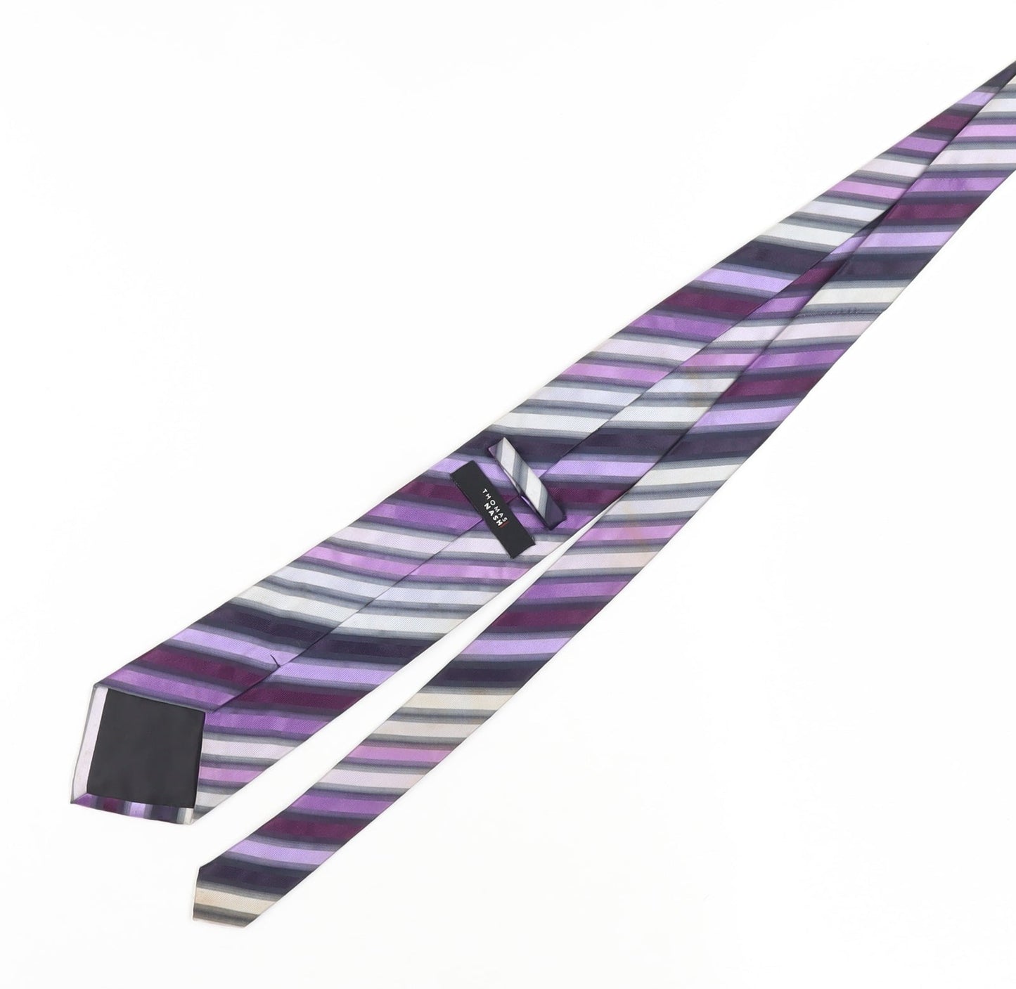 Thomas Nash Men's Purple Striped Tie