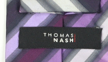 Thomas Nash Men's Purple Striped Tie