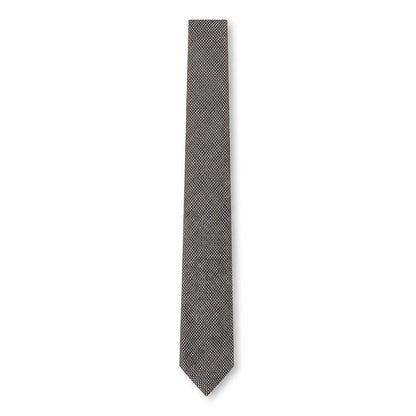 Mens Blazer Grey Geometric 100% Silk Slim Tie
