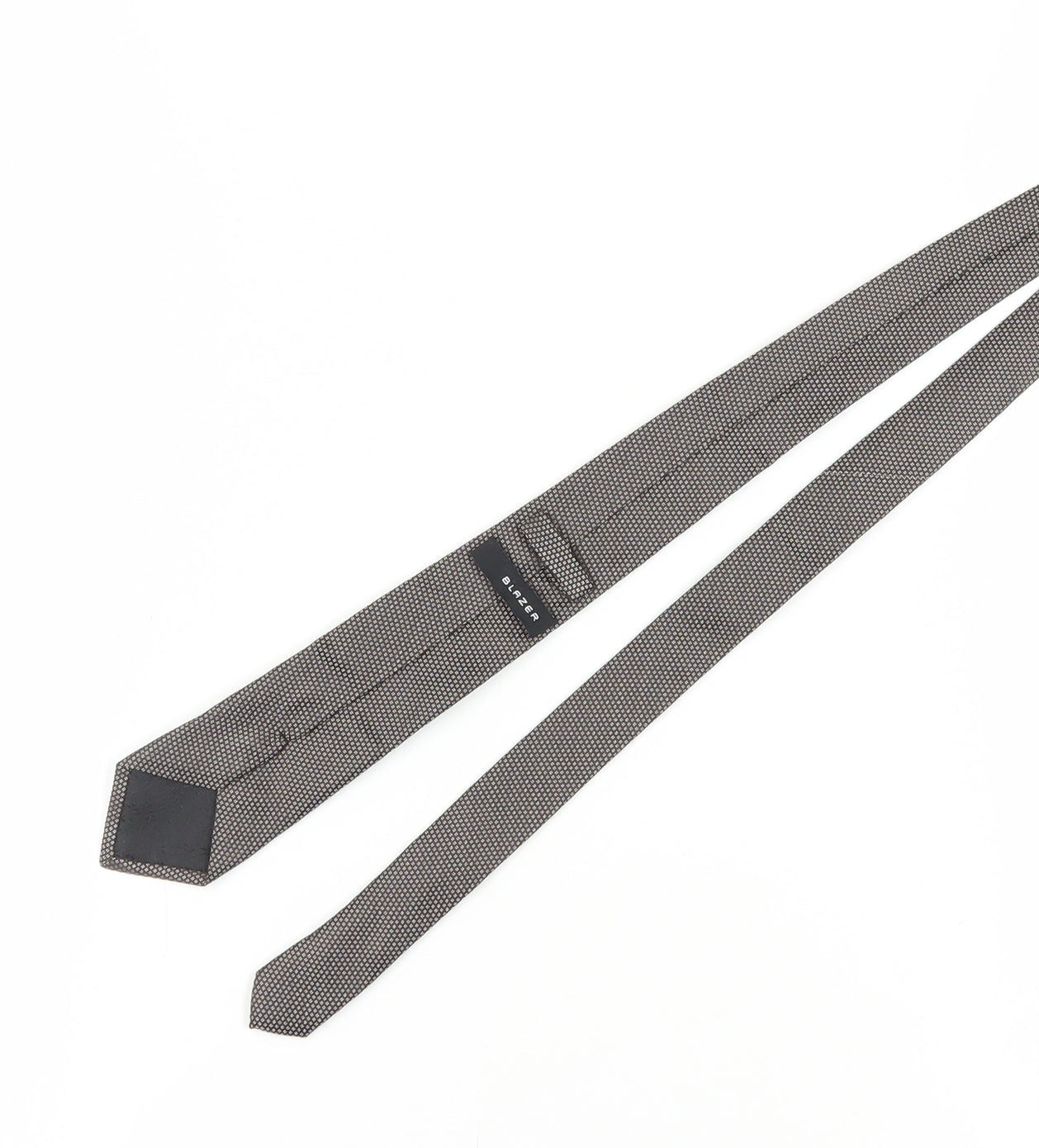 Mens Blazer Grey Geometric 100% Silk Slim Tie