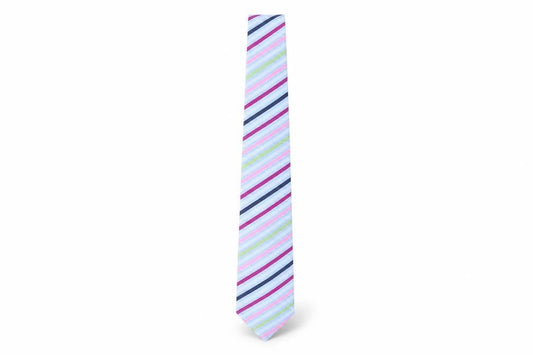 Mens Ted Baker Multicoloured Striped 100% Silk  Tie