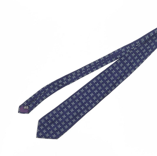 Paul Smith Mens Blue Silk Geometric Tie One Size