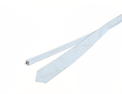 The Windsor Collection Men's Blue Geometric Silk Tie