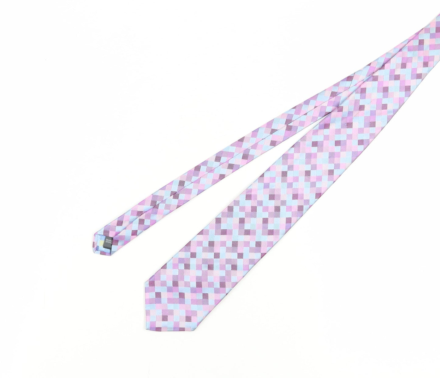 Marks and Spencer Men's Multicoloured Geometric Silk Tie