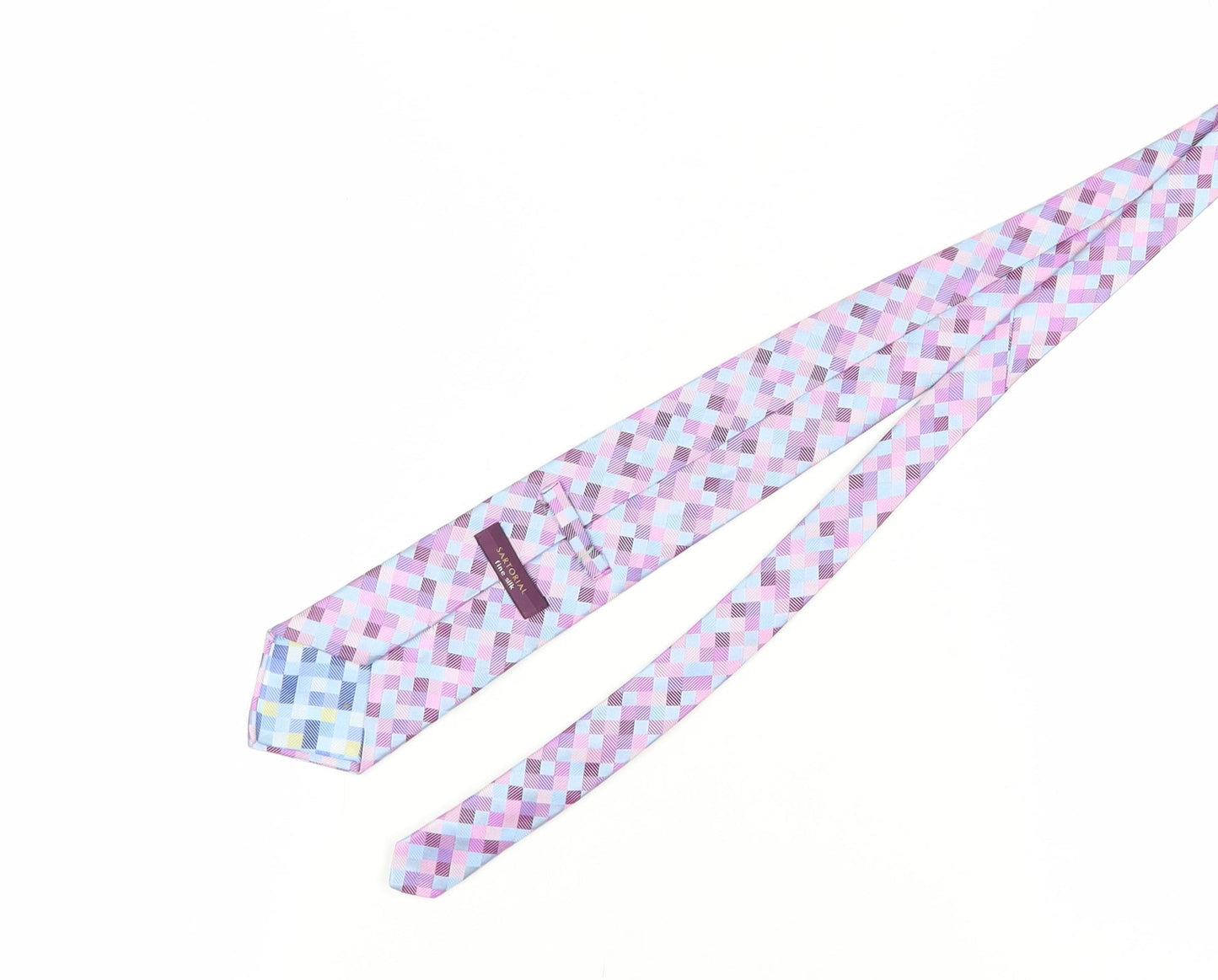 Marks and Spencer Men's Multicoloured Geometric Silk Tie