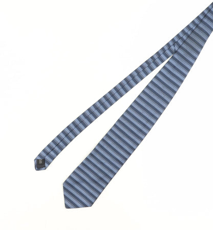 Savile Row Men's Blue Striped Silk Tie One Size
