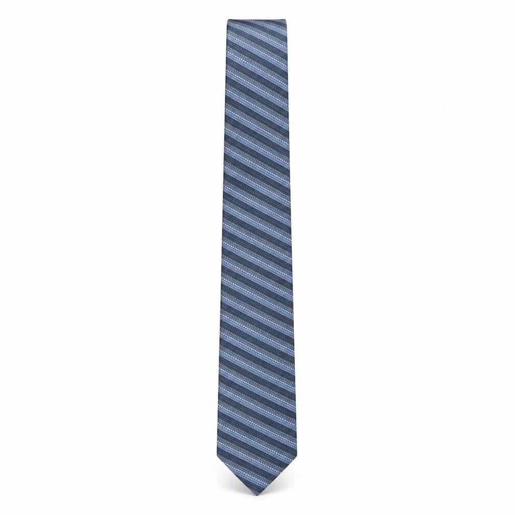 Mens The Savile Row Company Blue Striped 100% Silk  Tie