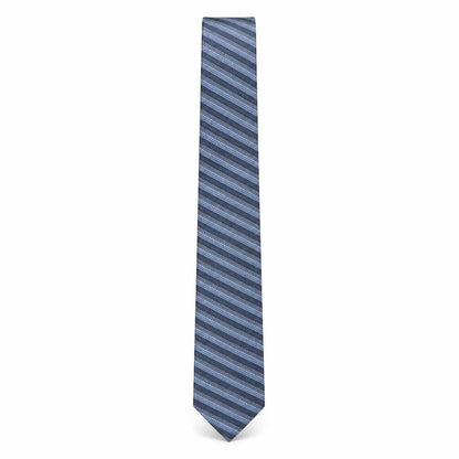 Mens The Savile Row Company Blue Striped 100% Silk  Tie