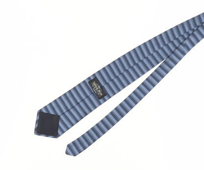 Savile Row Men's Blue Striped Silk Tie One Size