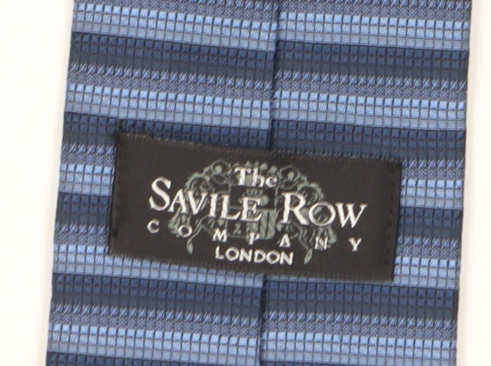 Savile Row Men's Blue Striped Silk Tie One Size