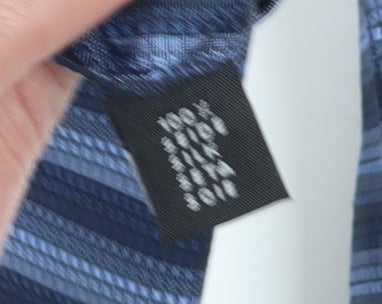Savile Row Men's Blue Striped Silk Tie One Size
