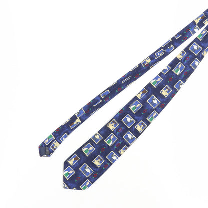 Marks and Spencer Men's Blue Cartoon Animal Slim Tie
