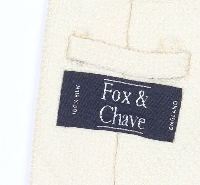 Mens Fox & Chave Beige  100% Silk  Tie