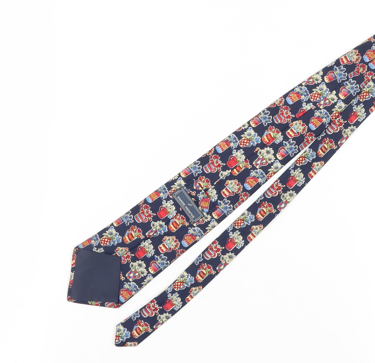 Mens Daniel Hechter Multicoloured Floral 100% Silk Designer Tie