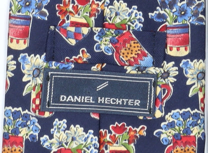 Mens Daniel Hechter Multicoloured Floral 100% Silk Designer Tie