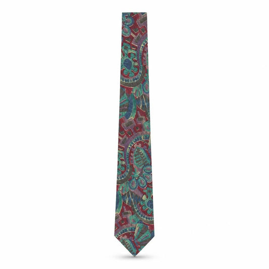 Mens Woods & Gray Multicoloured Geometric 100% Polyester  Tie