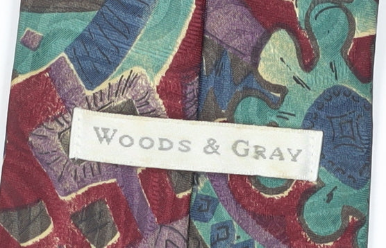 Woods & Gray Men's Multicoloured Geometric Tie