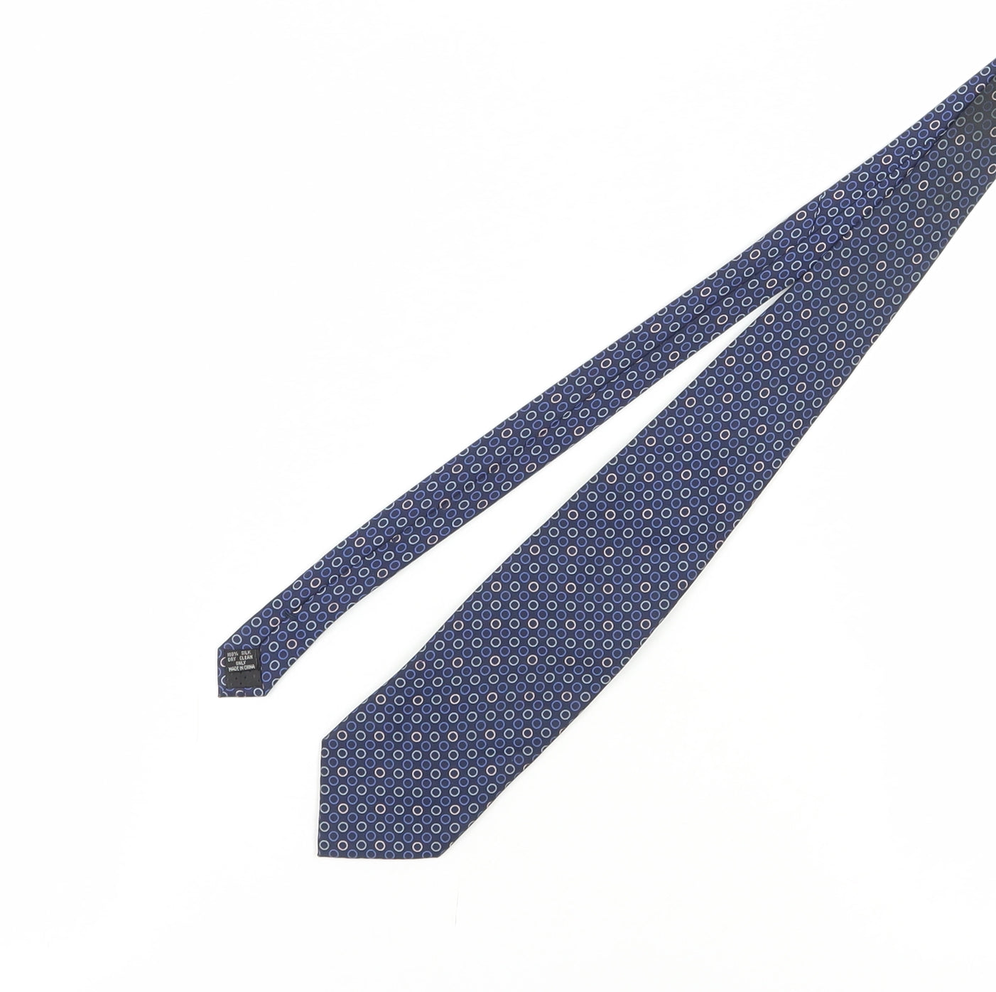 Pierre Cardin Men's Blue Silk Geometric Tie Designer