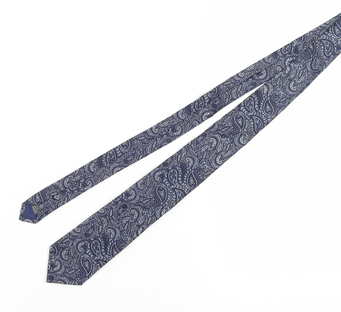 Marks and Spencer Men's Blue Silk Paisley Tie