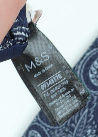 Marks and Spencer Men's Blue Silk Paisley Tie