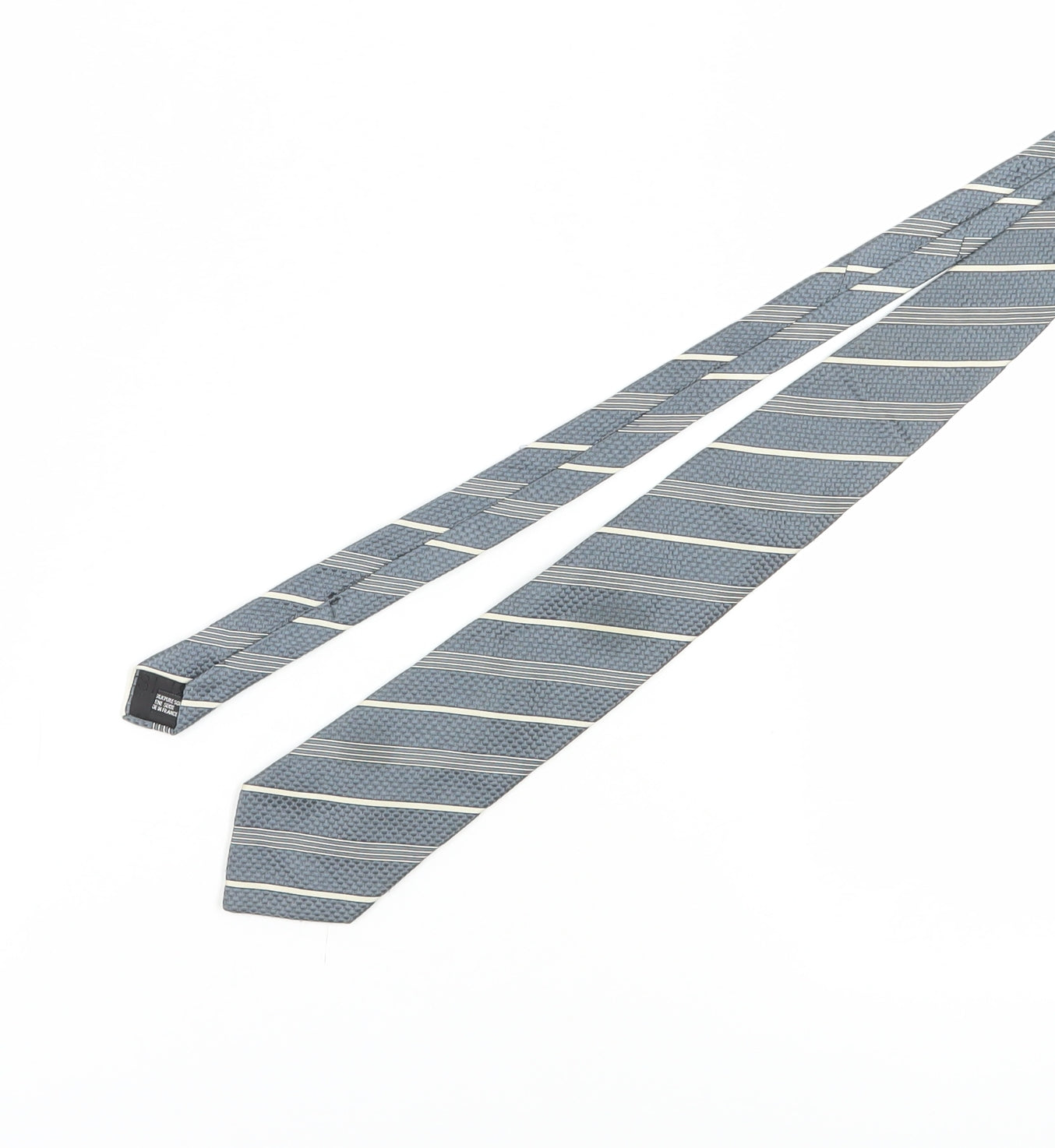 Cerruti 1881 Men's Grey Striped Slim Silk Tie One Size