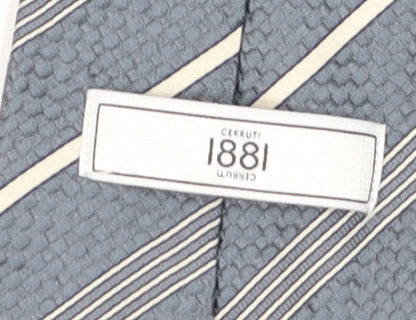Cerruti 1881 Men's Grey Striped Slim Silk Tie One Size