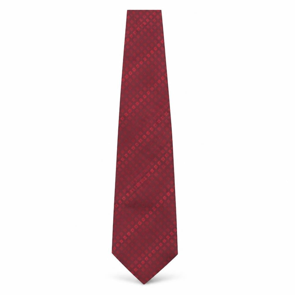 Mens Jeff Banks Red Plaids & Checks 100% Silk  Tie