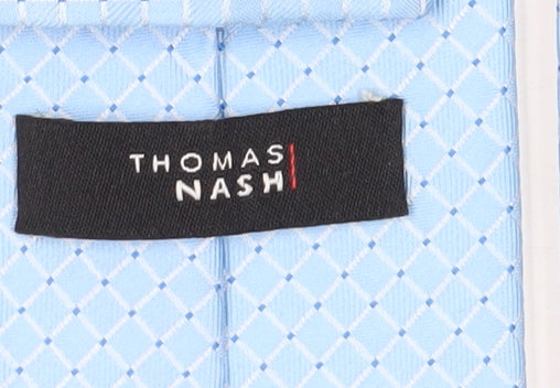 Thomas Nash Men's Blue Geometric Polyester Tie