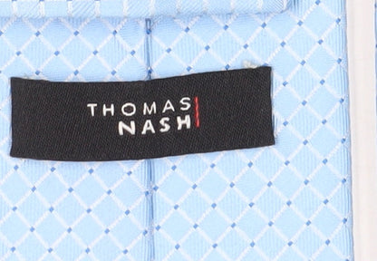 Thomas Nash Men's Blue Geometric Polyester Tie