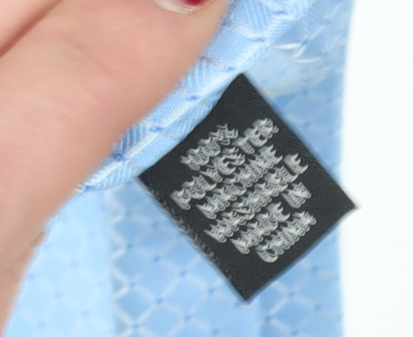 Thomas Nash Men's Blue Geometric Polyester Tie