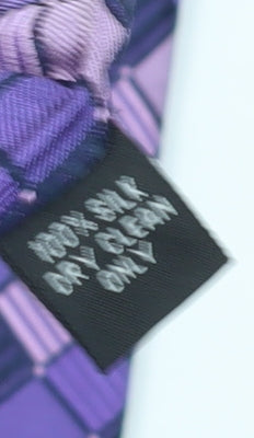 Enrico Rossini Men's Purple Geometric Silk Tie