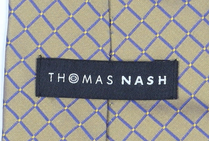 Thomas Nash Men's Bronze Geometric Silk Tie