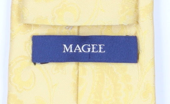 Magee Men's Yellow Paisley Silk Tie, One Size