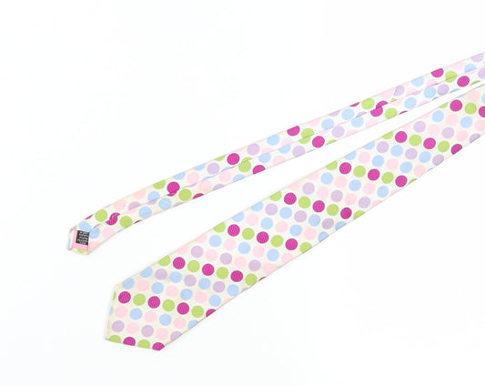 Thomas Nash Men's Multicoloured Silk Polka Dot Tie