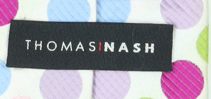 Thomas Nash Men's Multicoloured Silk Polka Dot Tie